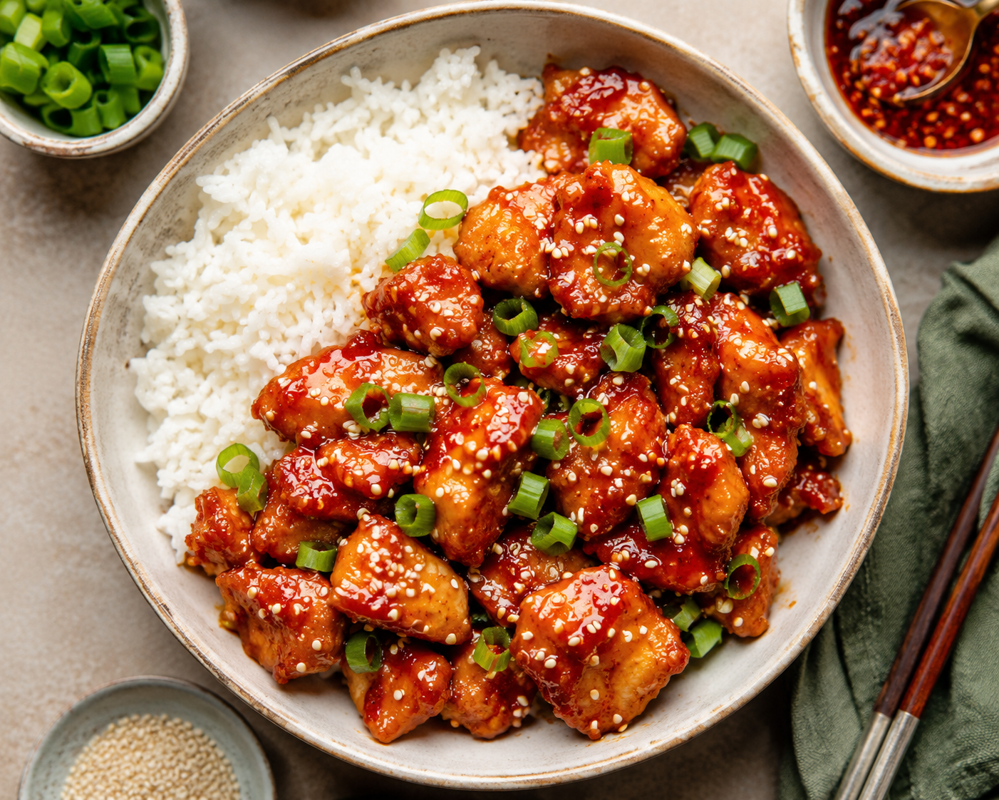 Spicy Honey Chicken.