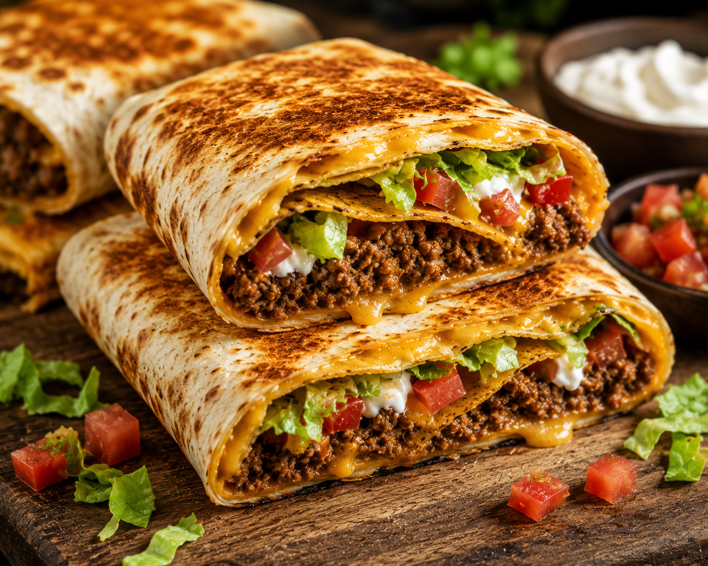 Crunchy Taco Wrap Melts.
