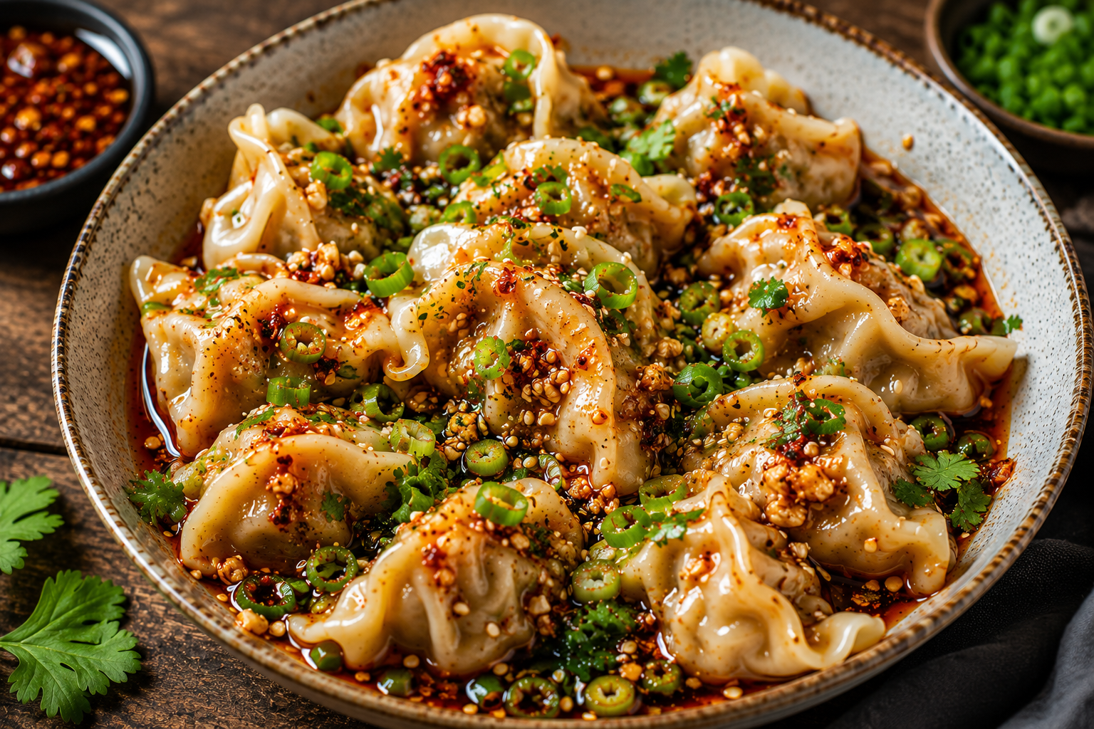 Pittige Chili-Olie Dumplings.