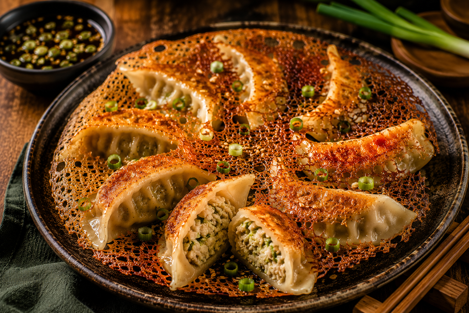 Krokant Gebakken Potstickers.