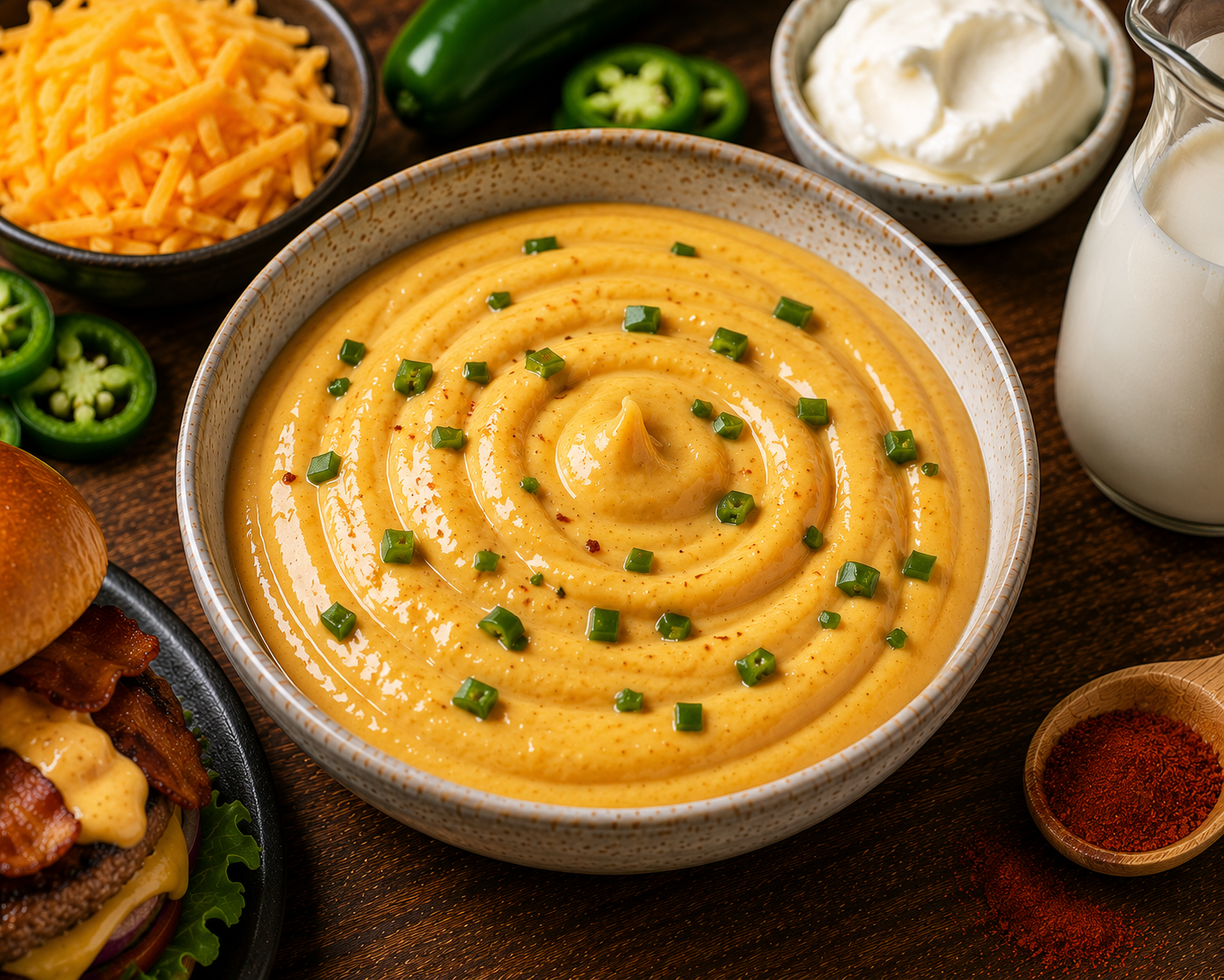 Jalapeño-cheddarsaus