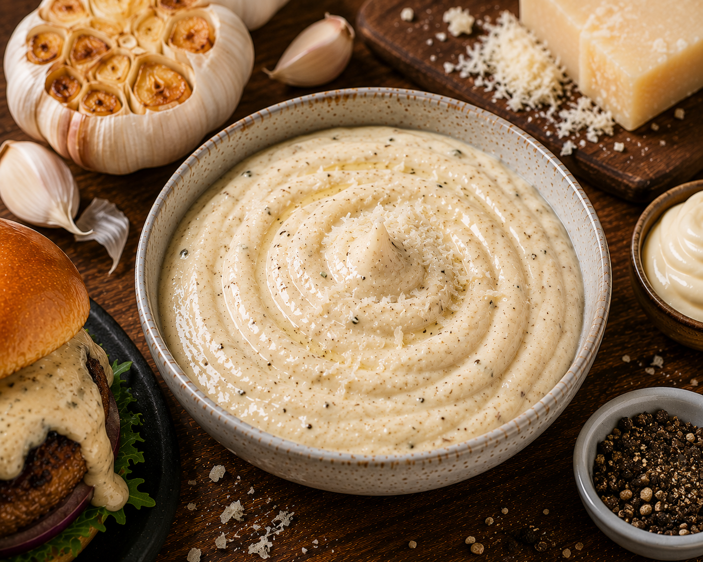 Knoflook-parmezaansaus
