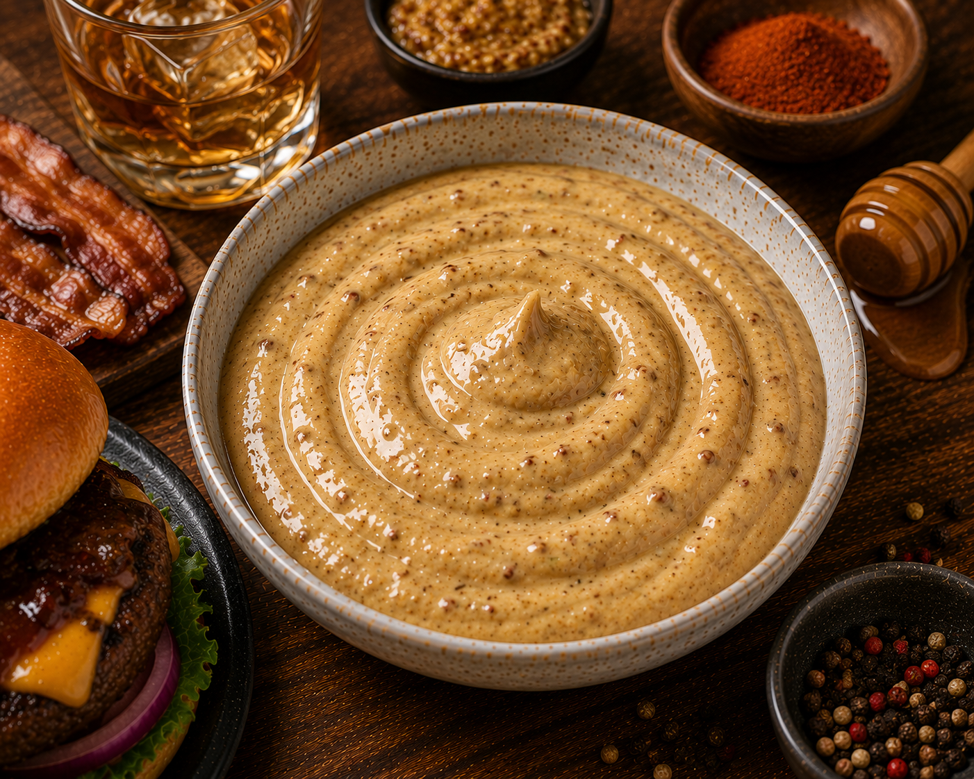Smoky Bourbon Mosterdsaus