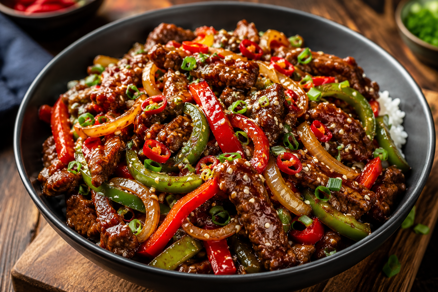 Crispy Chilli Beef.