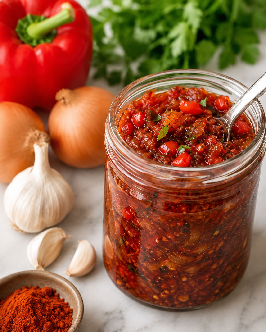 Paprika-uienchutney.